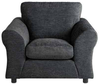 HOME - New Clara - Fabric Chair - Charcoal